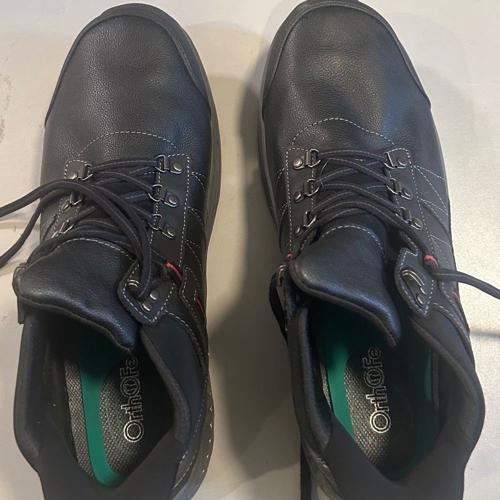 Orthofeet Men's Orthopedic Leather Dalton Slip On Boots Size 14